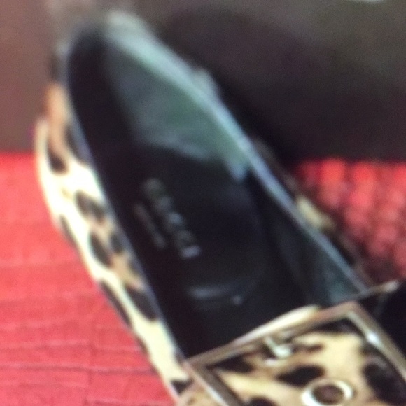 đź’ĄHPđź’ĄAUTHGUCCI FLATS PONY JAGUARS NAPPA CHARLOTTE - Picture 7 of 8